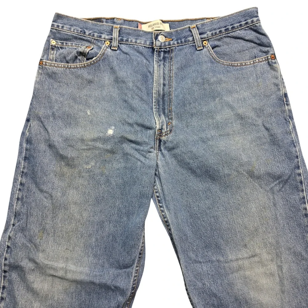 Vintage Baggy Skate Relaxed Fit Jeans Mens 40x32 Blue Levi's 550 Made in Canada